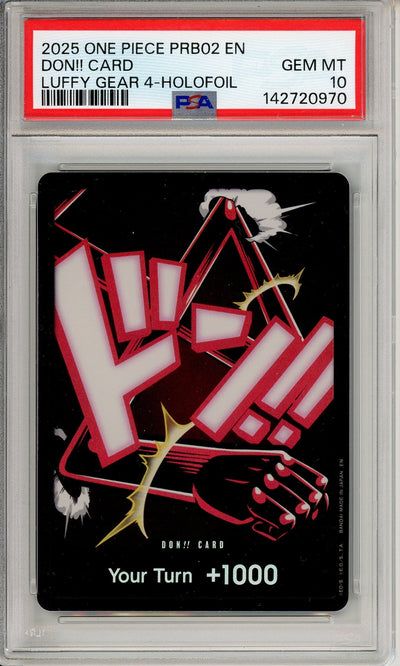 One Piece Graded: Don!! Card Luffy Gear 4 Holo PSA 10