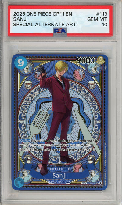 One Piece Graded: Sanji OP06-119 Special Alternate Art PSA 10