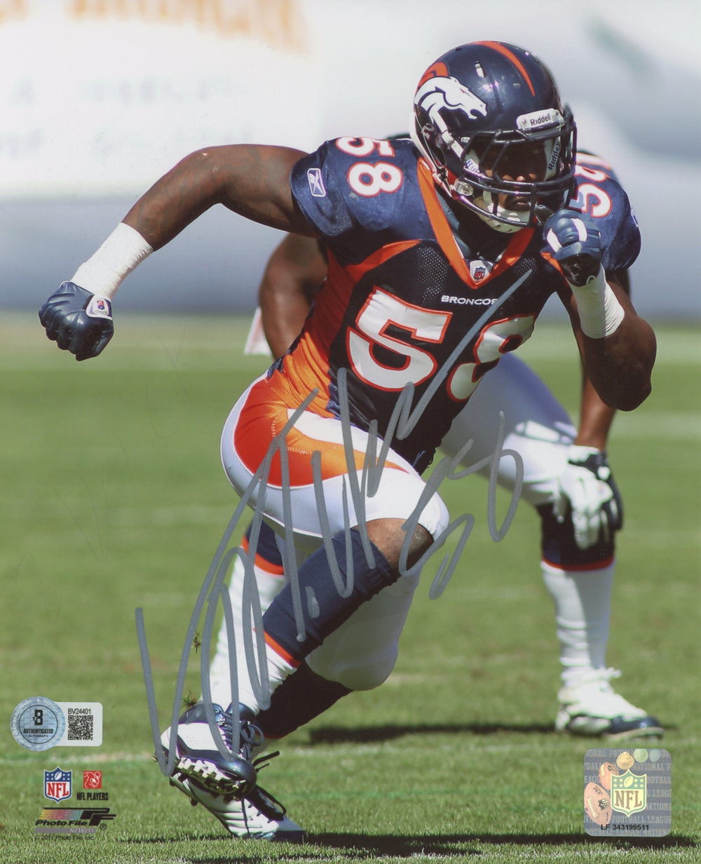 Broncos Von Miller 58 Authentic Signed 8x10 Photo Autographed BAS #BV24401