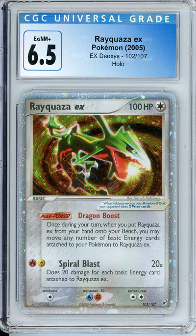 Pokemon Graded: Rayquaza ex 102/107 EX Deoxys (2005) Holo CGC 6.5