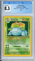 Pokemon Graded: Venusaur 15/102 Base Set Unlimited (1999) Holo CGC 8.5