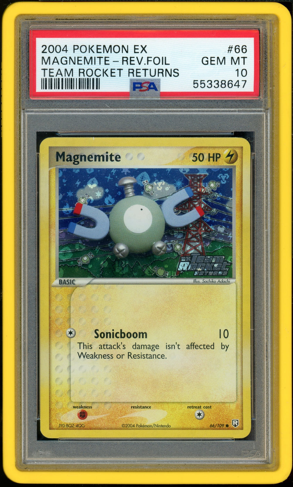 PSA 10 MAGNEMITE TEAM ROCKET RETURNS REV HOLO