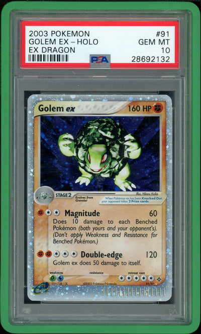 PSA 10 GOLEM HOLO EX DRAGON