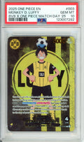 One Piece Graded: Monkey D. Luffy ST13-003 BVB X Match Day '25 PSA 10