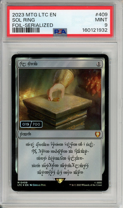 Magic The Gathering Graded: Sol Ring Serialized Lord of The Rings (2023) Foil PSA 9