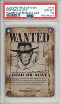 One Piece Graded: Portgas D. Ace Wanted Poster OP13-119 Alternate Art PSA 10