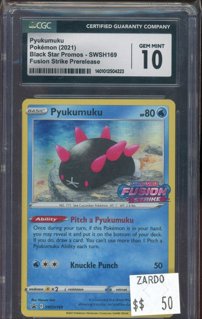 CGC 10 PYUKUMUKU FUSION STRIKE PRERELEASE