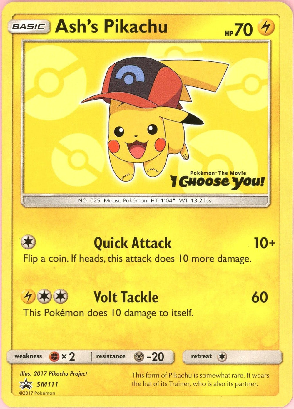 Pokemon Single: Ash's Pikachu #SM11 Pokemon Movie Promo (2017) LP/NM
