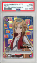 Union Arena Graded: Asuna #40 Release Event Winner (2026) PSA 10