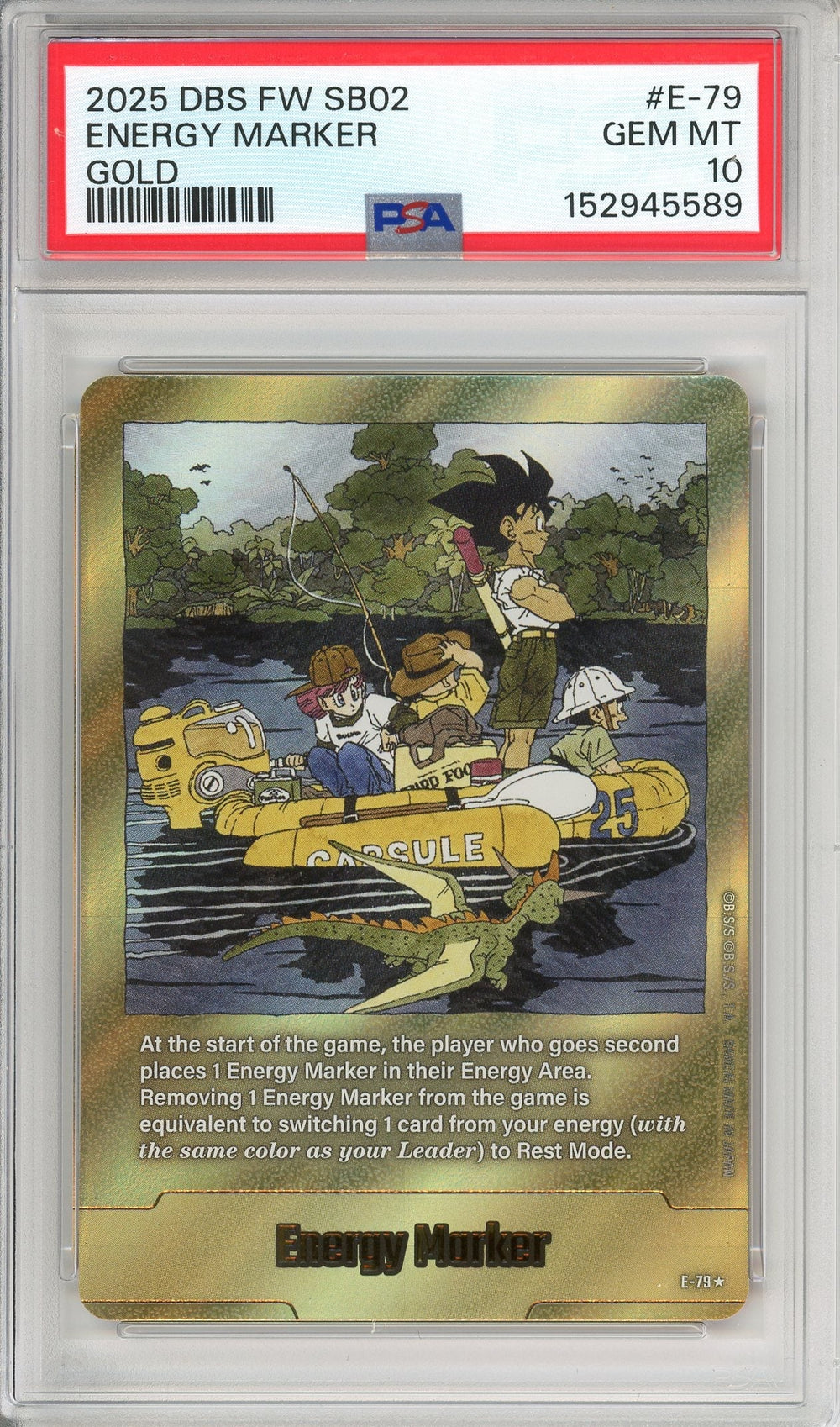 Dragon Ball Graded: Energy Marker E-79 Fusion World (2025) Gold PSA 10