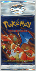 Pokemon: Sealed Base Set Booster Pack (Charizard Art) Long Crimp - Sharpie On Pack