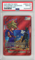 Dragon Ball Graded: Son Gohan: Childhood #SB02-006 Fusion World Manga Booster 02 (2025) Alt Art PSA 10
