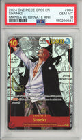 One Piece Graded: Shanks OP09-004 Emperors Of The New World (2024) Manga Alt Art PSA 10