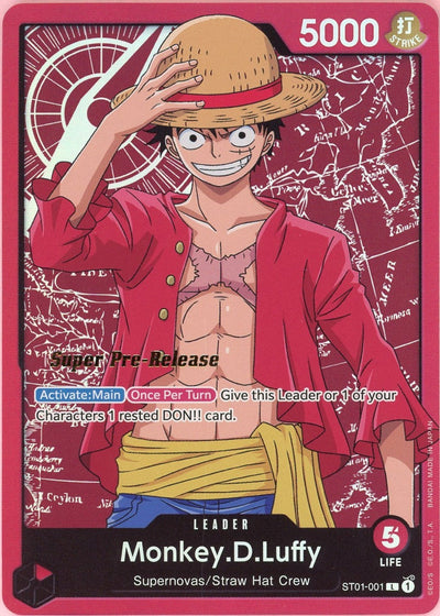 One Piece Single: Monkey D. Luffy ST01-001 Super Pre-Release LP