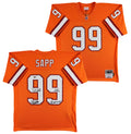Buccaneers Warren Sapp "3x Insc" Signed Orange M&N TB Jersey BAS Witnessed