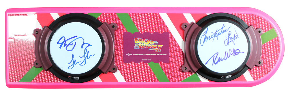 Back To The Future (4) Fox, Lloyd, Thompson & Wilson Signed Hoverboard BAS Wit