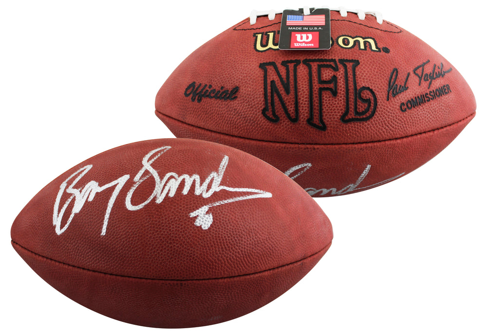 Lions Barry Sanders Authentic Signed Wilson Official Nfl Football BAS #BV70235