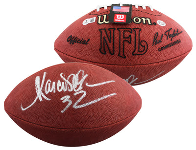 Raiders Marcus Allen Authentic Signed Wilson Official Nfl Football BAS #BV70236