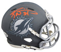Dolphins Ricky Williams Signed Slate Speed Mini Helmet W/ Case JSA Witness