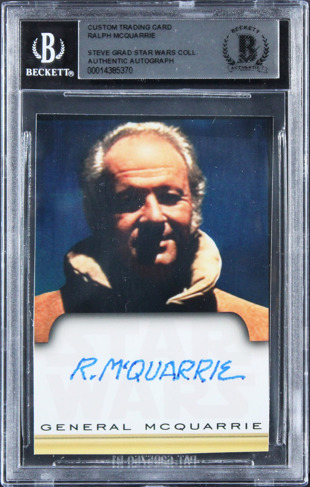Ralph McQuarrie Star Wars Authentic Signed Custom Trading Card BAS Slabbed