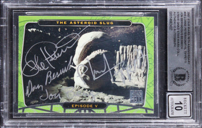 (4) Peterson +3 Signed 2007 Star Wars 30th Anniv #85 Card Auto 10! BAS Slabbed