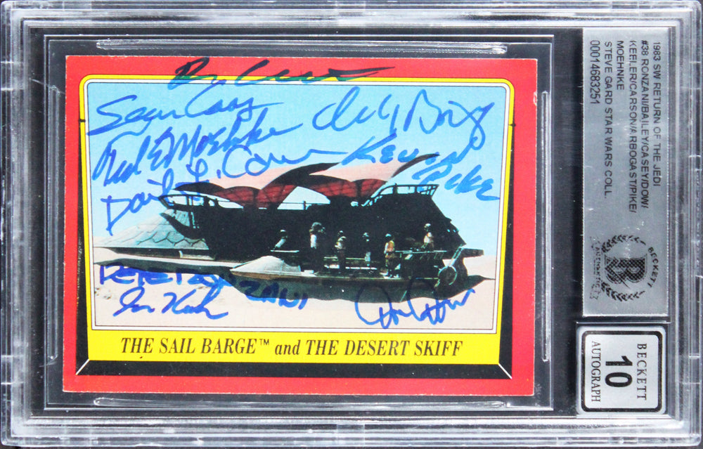 (9) Ronzani +8 Signed 1983 Star Wars Return Of The Jedi #38 Card BAS Slabbed
