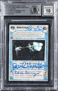 (3) Huston +2 Signed 2000 Star Wars Death Star II #123 Card Auto 10! BAS Slabbed