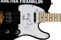 Aretha Franklin Authentic Signed Glarry Black Electric Guitar PSA/DNA #AE84459