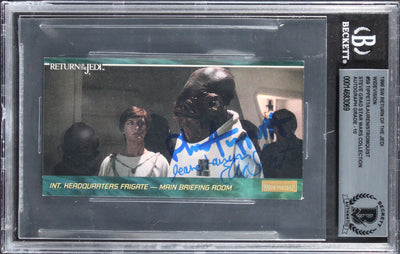(3) Tippett +2 Signed 1995 Star Wars ROTJ Widevision #59 Card Auto 10! BAS Slab