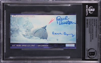 (2) Huston & Owyeung Signed 1995 Star Wars ESB Widevision #18 Card BAS Slabbed