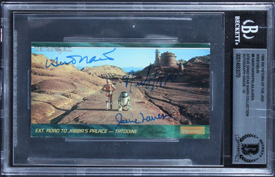 (3) Narita +2 Signed 1996 Star Wars ROTJ Widevision #8 Card Auto 10! BAS Slabbed