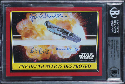 (3) Huston +3 Signed 2016 Star Wars Celebration Europe OVS #9 Card BAS Slabbed