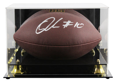 Browns Quinshon Judkins Signed Wilson Super Grip Football W/ Case BAS Witnessed