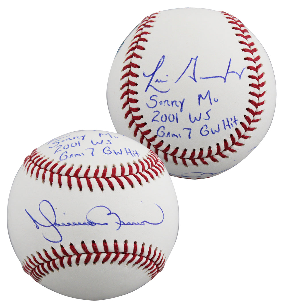 Mariano Rivera & Luis Gonzalez "Sorry Mo" Signed Oml Baseball BAS Witnessed