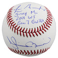 Mariano Rivera & Luis Gonzalez "Sorry Mo" Signed Oml Baseball BAS Witnessed