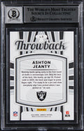 Raiders Ashton Jeanty Signed 2025 Donruss RR Throwback #6 Card Auto 10! BAS Slab