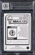 Mavericks Luka Doncic Signed 2023 Hoops #158 Card Auto Grade GM 10! BAS Slabbed