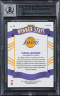 Magic Johnson Signed 2023 Donruss Optic WS Purple #11 Card Auto 10! BAS Slabbed