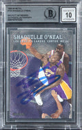 Lakers Shaquille O'Neal Signed 1999 Metal #105 Card Auto Grade 10! BAS Slabbed
