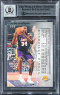 Lakers Shaquille O'Neal Signed 1999 Metal #105 Card Auto Grade 10! BAS Slabbed
