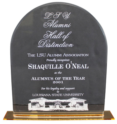 LSU Shaquille O'Neal 12 Inch 2001 LSU Alumnus of the Year Trophy Un-signed