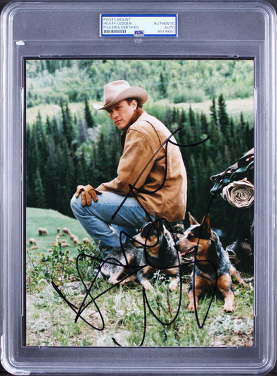Heath Ledger Brokeback Mountain Authentic Signed 8x10 Photo PSA/DNA Slabbed