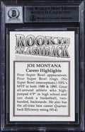 49ers Joe Montana Signed Rookie Flashbacks Card Auto Grade Mint 10! BAS Slabbed