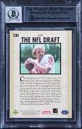 49ers Joe Montana Signed 1995 UD Joe Montana Trilogy #MT3 Card Auto 10! BAS Slab