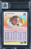 49ers Joe Montana Signed 1990 Fleer #10A Error Card Auto Grade 10! BAS Slabbed