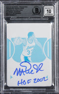 Magic Johnson HOF 2002 Signed 2022 NT Sig PP Cyan #15 1/1 Card Auto 10! BAS Slab