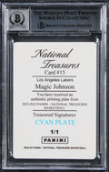 Magic Johnson HOF 2002 Signed 2022 NT Sig PP Cyan #15 1/1 Card Auto 10! BAS Slab