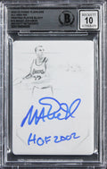 Magic Johnson "HOF 2002" Signed 2022 Panini PP Black #12 Card Auto 10 BAS Slab