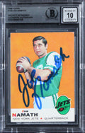 Jets Joe Namath Authentic Signed 1969 Topps #100 Card Auto 10! BAS Slabbed 1