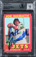 Jets Joe Namath Authentic Signed 1971 Topps #250 Card Auto 10! BAS Slabbed 1
